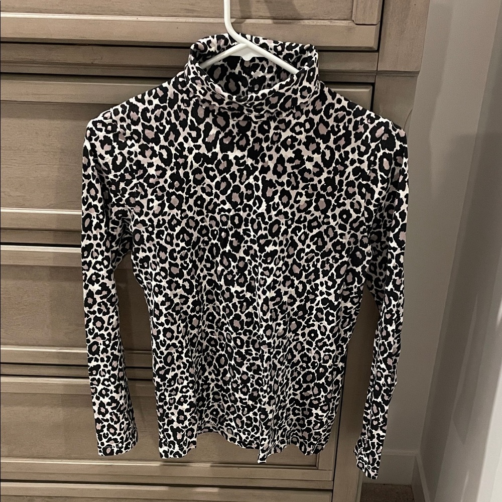 J. Crew Leopard Tissue Turtleneck
